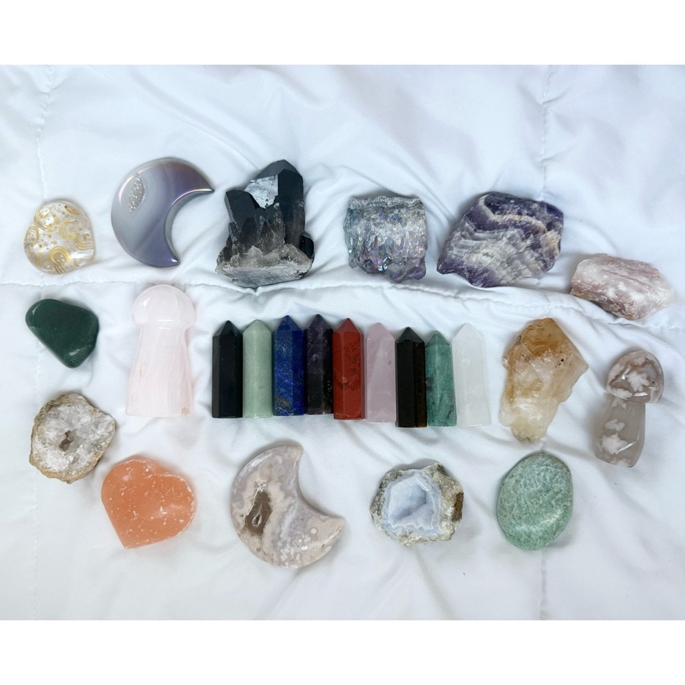 Assorted Multi-Color Crystal Collection in Multiple Shapes
